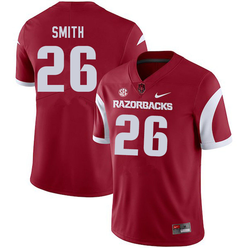 Men #26 Micahh Smith Arkansas Razorbacks College Football Jerseys Sale-Cardinal - Click Image to Close